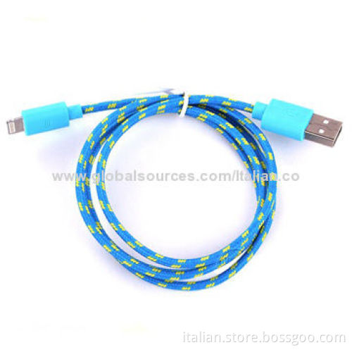 Nylon braided/fabric USB cable for iPhone 5